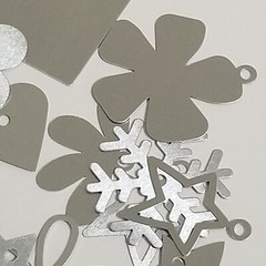 Lot Making Memories Silver Metal Tags Circle Flowers Hearts Stars Swirls -A