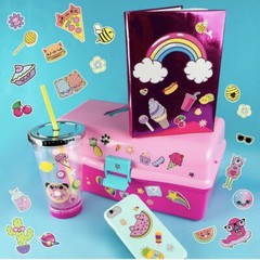 Decor Bundle 1000+ Ridiculously Cute Stickers & 40 Pcs Peach Wall Decor Cards