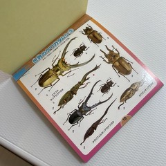 Beetle and Stag Beetle Japanese Stickers book 275 Stickers Shogakkan Neo JP