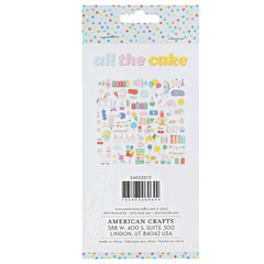 Pebbles ALL THE CAKE ICONS (76pc) EPHEMERA DIE CUTS scrapbooking BIRTHDAY