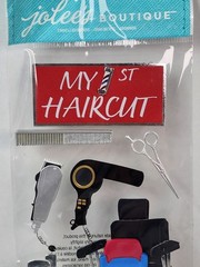 Jolee’s Boutique My 1st First Hair Cut Barber Chair Baby Boy Girl Scrapbook