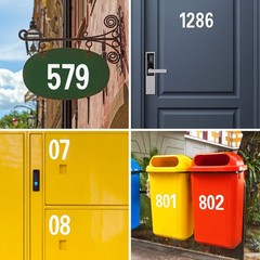 House Address Numbers for Mailbox,4 In Reflective Stickers,Strong Adhesive,White