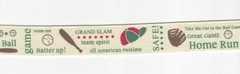 PLAY BALL RIBBON CAROLEE’S CREATIONS 3 YARDS, 1″ WIDE GROSGRAIN BATTER UP