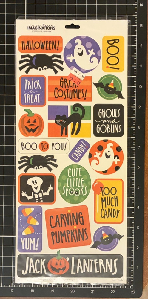 MambiSticks, Momenta or Creative Imaginations HALLOWEEN Stickers Halloweenie