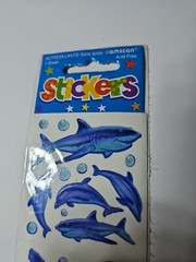 New Amscan Sticker Dolphin Shark Bubbles 15230 505 Autocollants Sea Life Ocean
