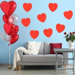 72 Pcs Large Heart Cutouts, 15 x 15 cm/5.9 x 5.9 inches, Heart Shape Card Red