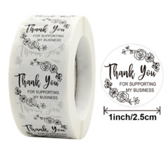 40 THANK YOU FOR SUPPORTING MY SMALL BUSINESS ENVELOPE SEALS LABELS STICKERS 1″