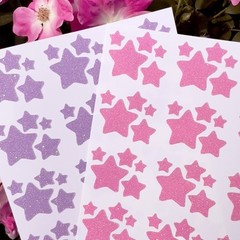 Glitter Star Sticker Sheet! – 0.25 to 0.75 inch