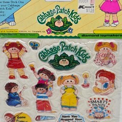 VINTAGE 1983 CABBAGE PATCH KIDS PUFFY STICKERS NEW IN PACKAGE SEALED STICK-ONS