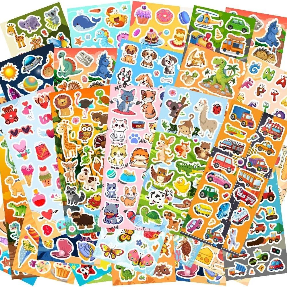 48 Sheets Stickers for Kids, Cute Stickers Variety Pack for Scrapbooking, Teache