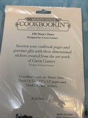 #830 Mom’s Diner RETRO 3D Scrapbook Stickers Cookbookin’ Appetizing Accents