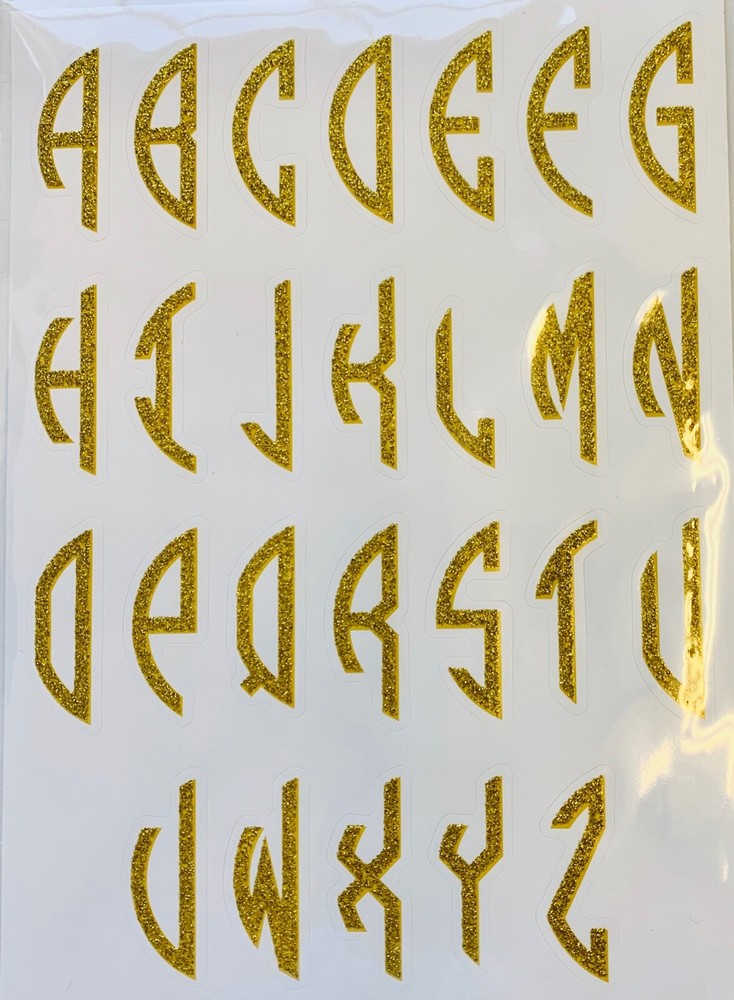Glitter Monogram Alphabet ABC Letter Stickers Planner Teacher Supply Scrapbook