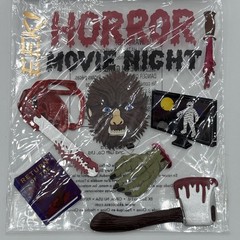 RARE JOLEES HORROR MOVIE NIGHT Knife Axe Chain Saw Blood HALLOWEEN Return Killer