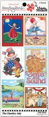 Mary Engelbreit Stickers 2 Sheets Whimsical Classics July 4th Fireworks Fair