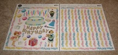 The Gifted Line ~ John Grossman 8×10 Sticker Sheets (2) ~ Birthday/Birthday Bdrs