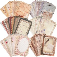 60 Sheets Lace Edged Scrapbook Stationery Paper Assorted Set – 6 Pack Vintage Pa