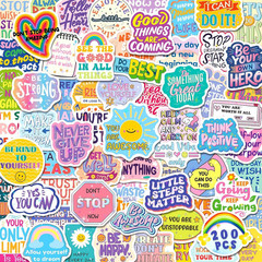 200PCS Motivational Stickers Inspirational Bottle Scrapbook Journal Vision Board