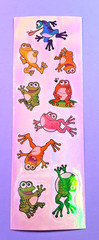 pearly frogs sticker strip