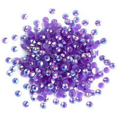 Buttons Galore Flat Back Jewelz for Crafts in Bright Iridescent Colors Jewels