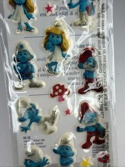 The Smurfs Puffy Stickers, 2011 HALLMARK Stickeroni BRAND NEW( RETIRED)