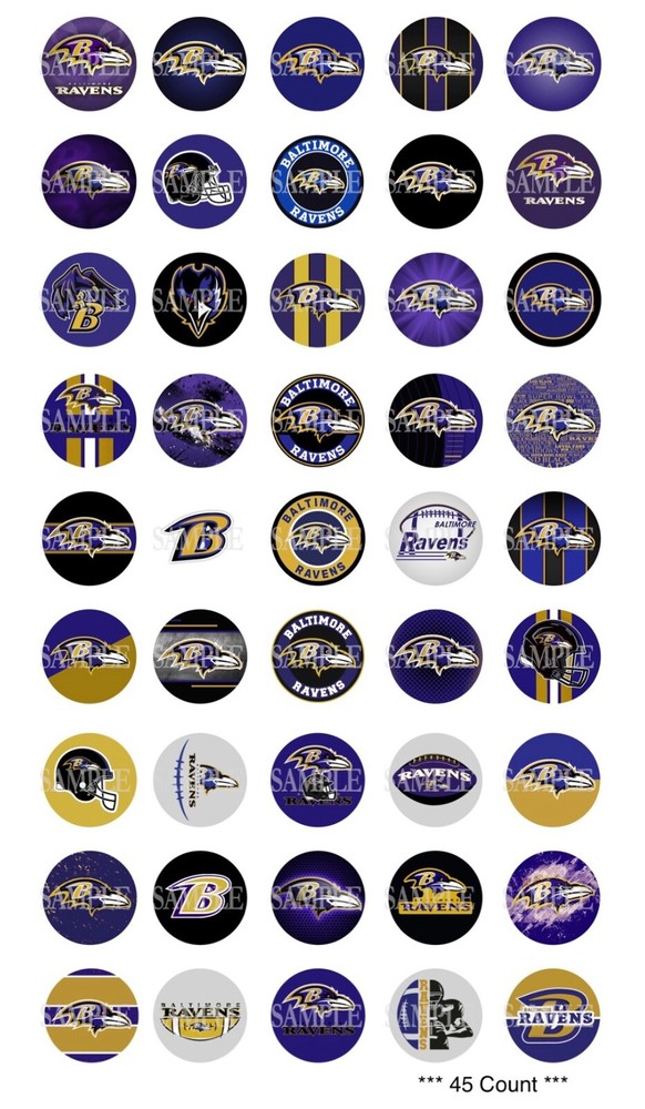 45 Pre-Cut NFL Football Teams 1 Inch Bottle Cap Images (12 Options)