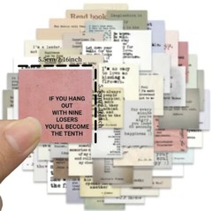 10pcs Literary Passages/Quotes Stickers -Scrapbook, Journal, DIY Crafts & Cards