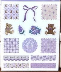 LOUJENE Tokyo Fabric & Embroidery Film Sticker 28 Animal Bear Flower Gift JAPAN