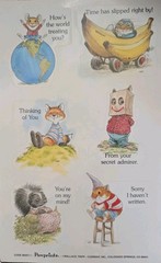 2 Sheets of VINTAGE Current, Inc. 2″ Stickers – WALLACE TRIPP – PAWPRINTS