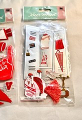 Jolees Boutique VINTAGE RARE School Spirit/Cheerleader 3D Scrapbook Stickers NEW