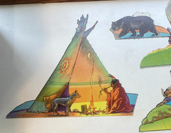 1950’s Vtg Old Western Paper Doll Stand Ups Cowboy/Indian-Cut & Uncut Scrapbook