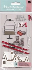Jolee’s Boutique 3-D stickers SKI VACATION Winter Theme 71145 Fast FREE Ship!