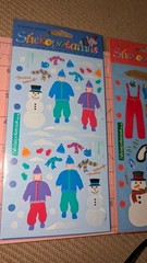 Stickopotamus Stickers Snow Day / Winter Accessories Hat Scarf Snowman Lot 2