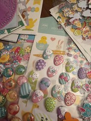 Easter Spring Scrapbooking Crafting Lot Hundreds Stickers Ribbon Misc Tons