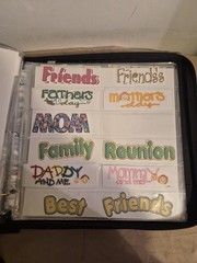 Crop instyle psb 3 ring binder W/ Family friends & home cutouts & Stickers