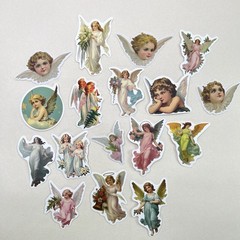 Angel Stickers Vintage Style Junk Journaling Collage Scrapbooking