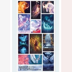 Stickii – Celestial Creatures Stickers – Fantasy Sticker Sheet – Crafts Journals
