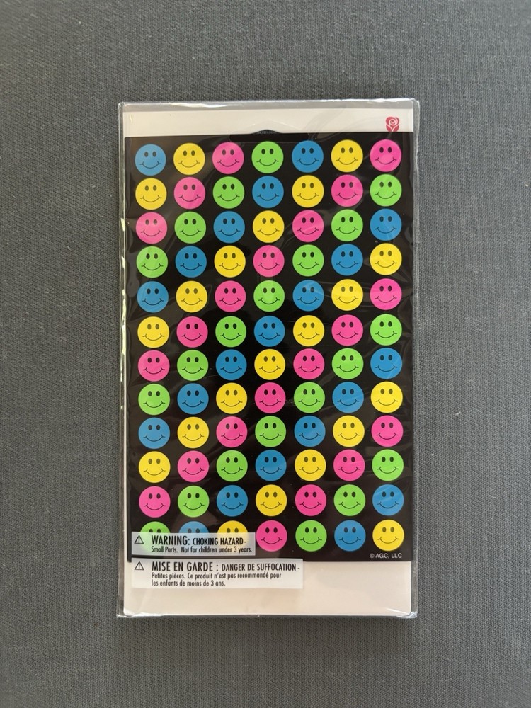 American Greetings 2-Pack Reward Stickers Neon Smiley Faces Stars 8 Shts 672 Pc