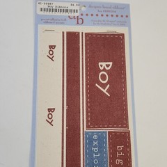 NEW Lot 8 MME Adhesive Twill Scrapbooking Kit Titles Word Labels Ribbon -G