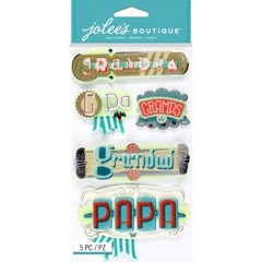 Crafts 3D Stickers Jolee’s Grandpa Phrases Titles Gpa Grandad Papa Gramps