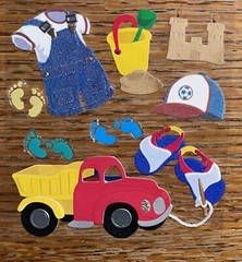 RARE JOLEES TODDLER BOY TOYS Sand Castle Bucket Truck Beach READ DESCRIPTION!!