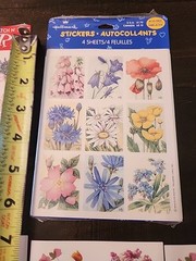 Vintage Lot Floral Flower 108 Stickers 10 Sheets Hallmark & AGC Scratch Sniff