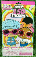 L.O.L. Surprise Colorful Sticker Book LOL Puffy 150 Stickers Glitter Foil Glossy
