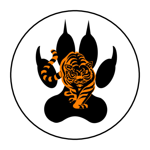 tiger paw stickers, labels, tags, envelope seals