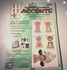 Vintage Indoor Outdoor Accents Rub On Transfers Christmas #2711 Factory Sealed