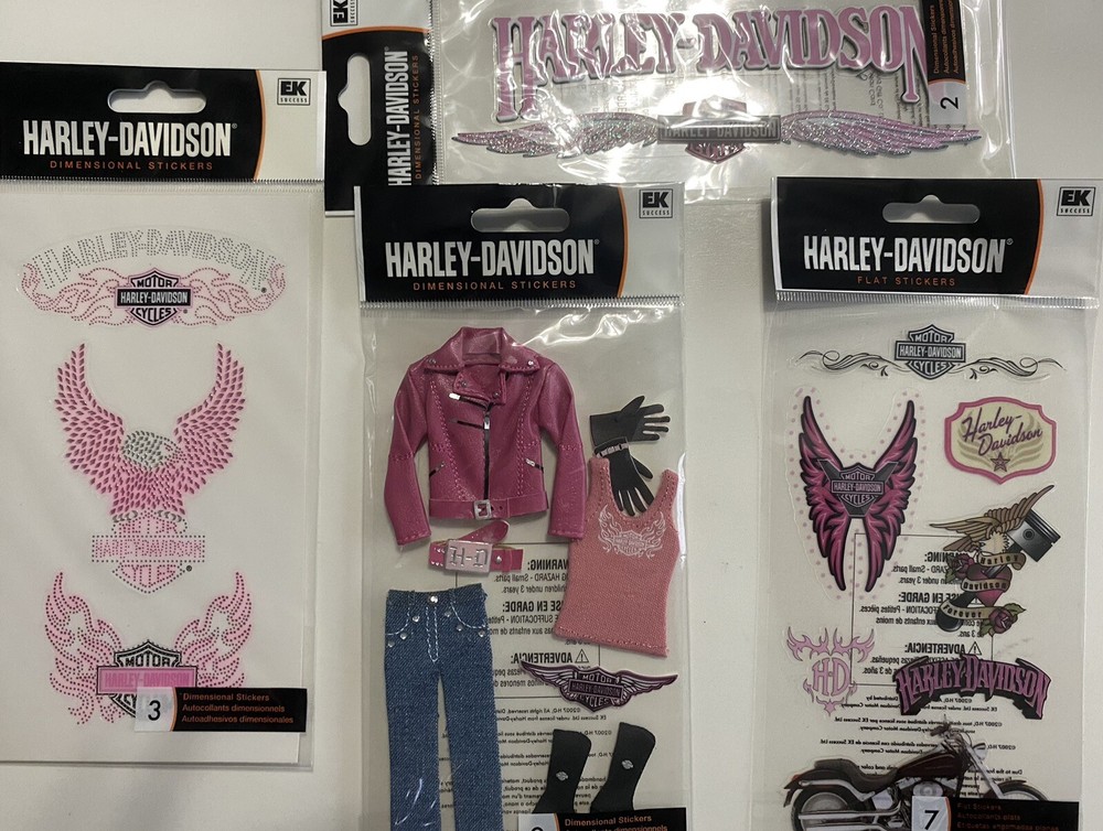 Lot EK SUCCESS Jolees Boutique Harley Davidson Pink Clothing Stickers Ladies