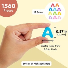 1560 Pcs Small Foam Letter Stickers 60 Sets Adhesive A-Z Letters for Crafts