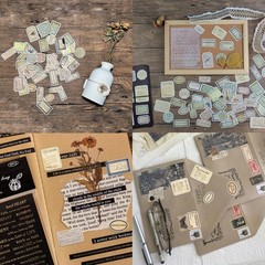 140 Pcs Vintage Aesthetic Stickers for Adults, Junk Journal Supplies for Scrapbo