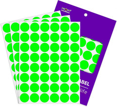 1 Inch White Dot Sticker,720Pcs Permanent Adhesive Color Code Circle Labels | Wr