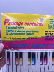 Lisa Frank Stickers & Stationery Vintage Postalettes Piano Music Notes NOS