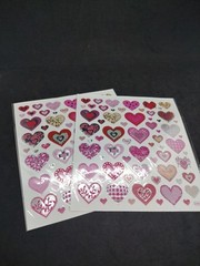 Hearts The paper studio stick a bilites heart stickers Lot Of 2 Sheets